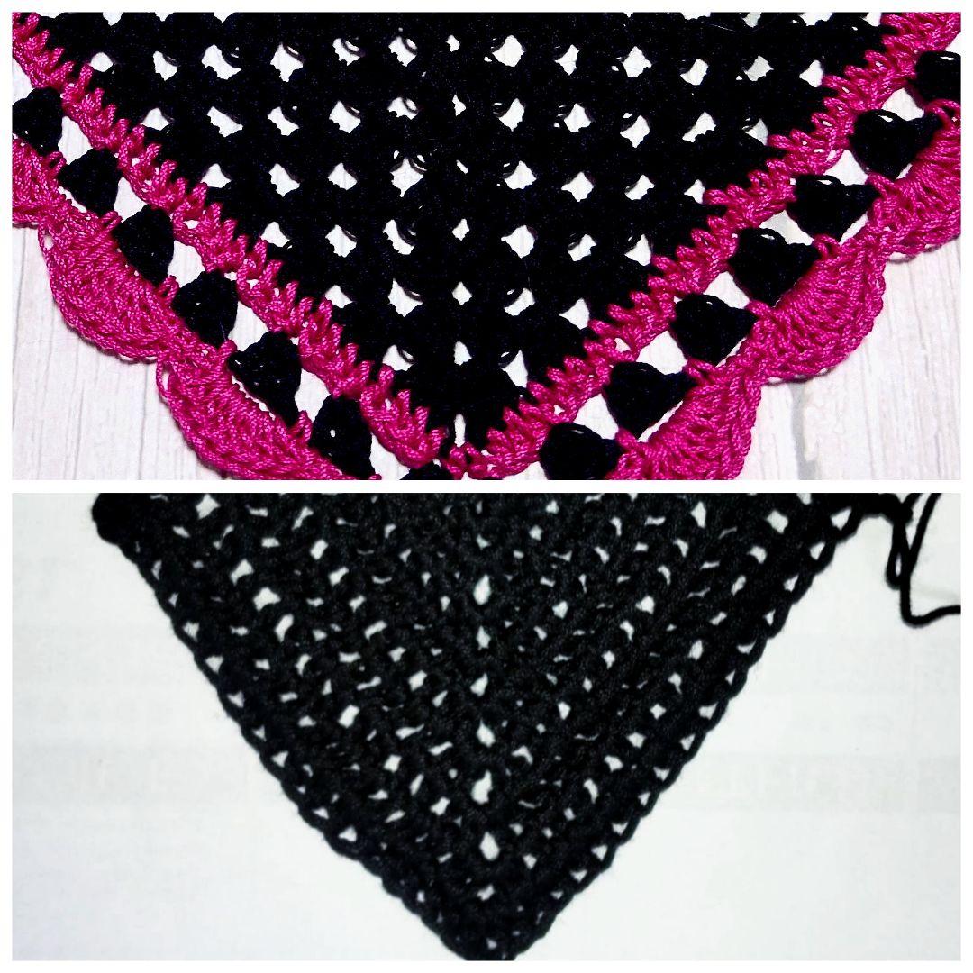 ♡リラ♡★オーダー★三角ストール　黒色