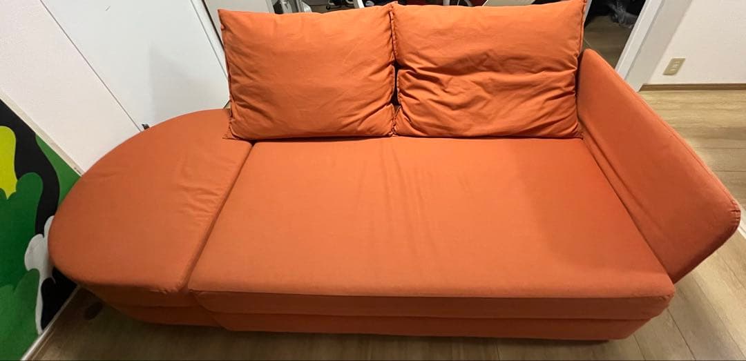 IKEA オレンジ　ソファ　引き取り限定