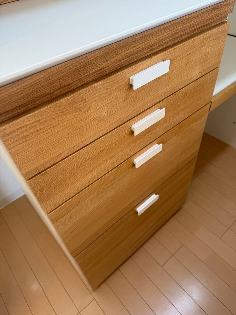 モモナチュラル　食器棚　CUPBOARD 120WH 01+02