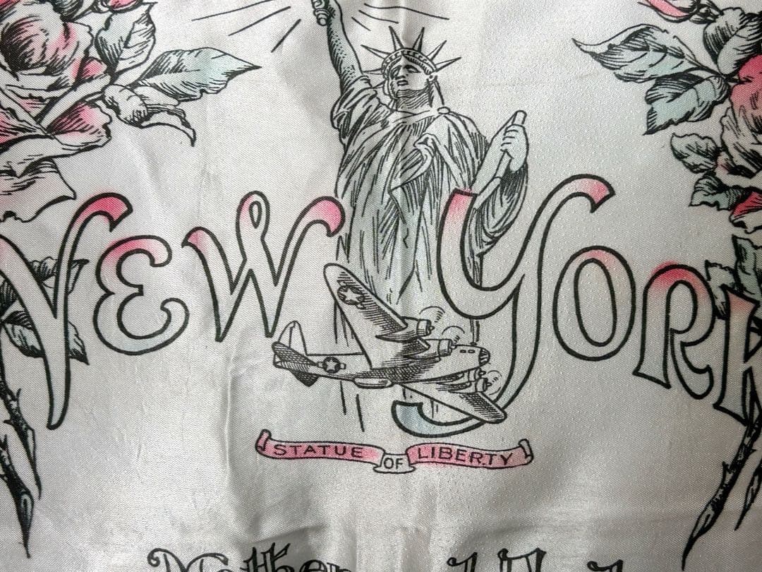 40s ビンテージ スーベニア クッション アンティーク雑貨 ニューヨーク