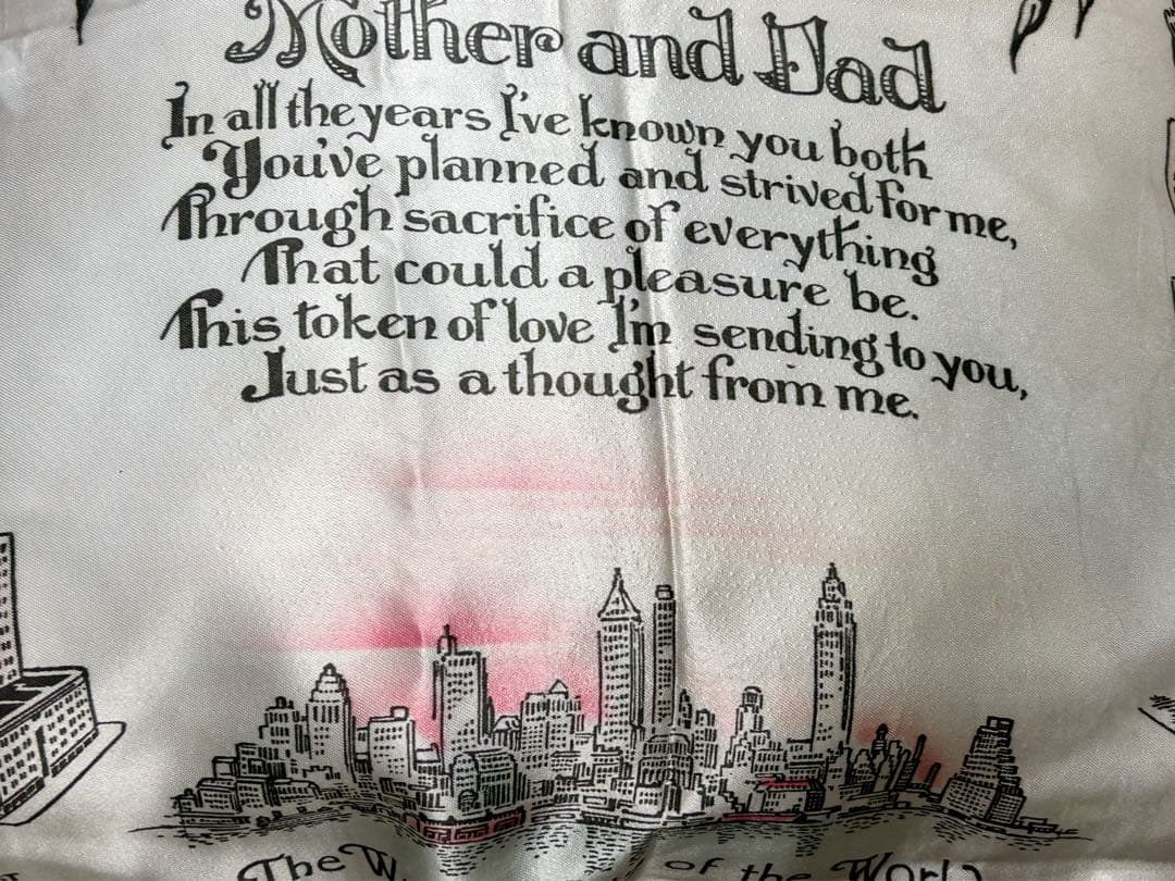 40s ビンテージ スーベニア クッション アンティーク雑貨 ニューヨーク