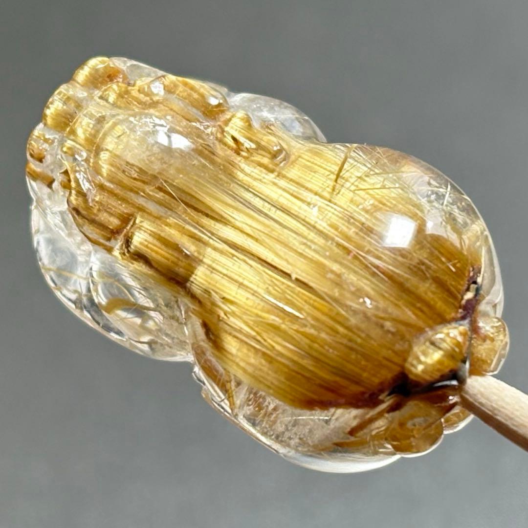 極上　キャッツアイ　タイチンルチルクォーツ　K837