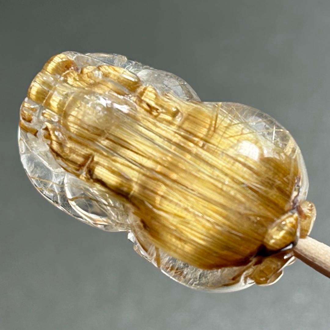 極上　キャッツアイ　タイチンルチルクォーツ　K837