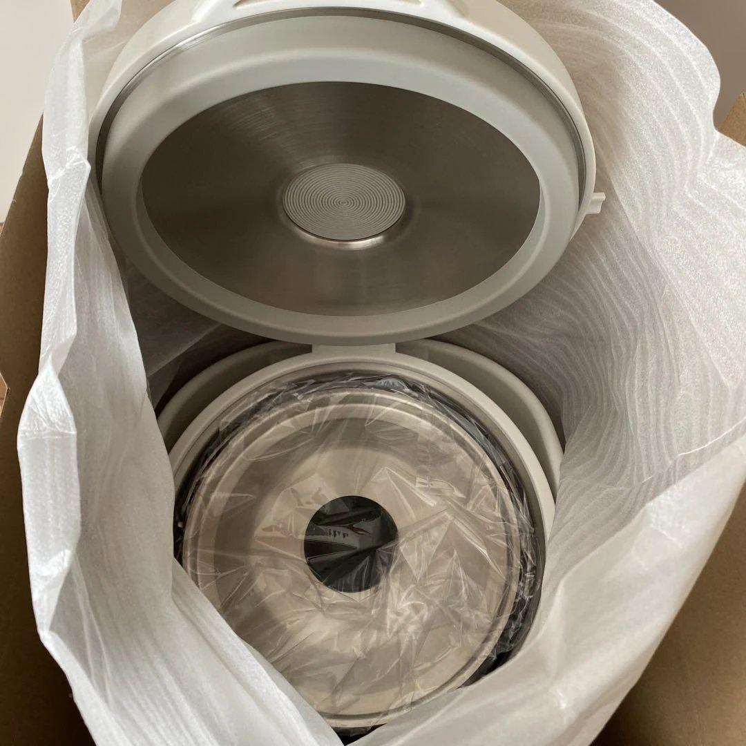 おまかせさん　2.7L ホワイト　アイリスオーヤマ　ダブル真空保温調理鍋