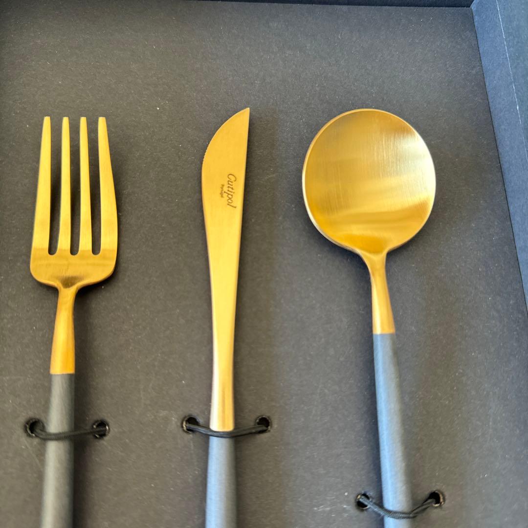 Cutipol（クチポール）デザート3本セット ブラック x ゴールド！