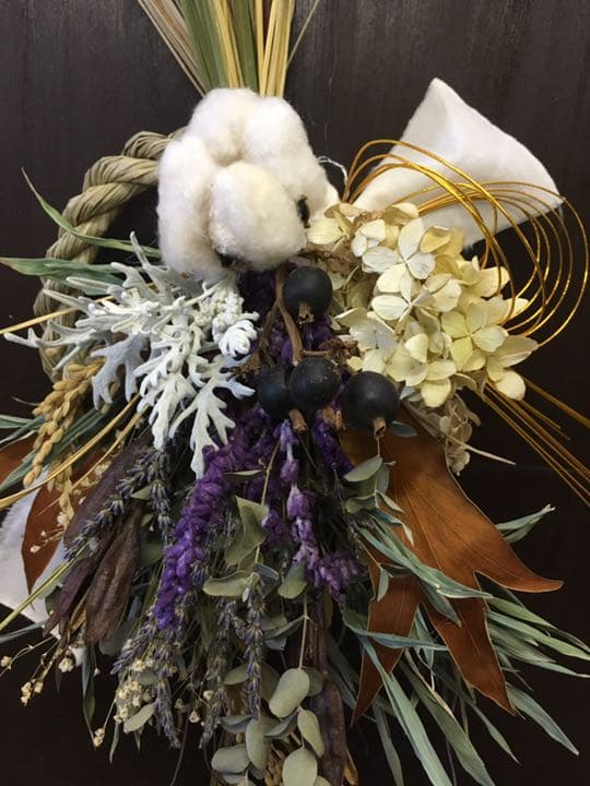 30.しめ縄 正月飾り 注連縄 クリスマス リース ドライフラワー プリザーブド