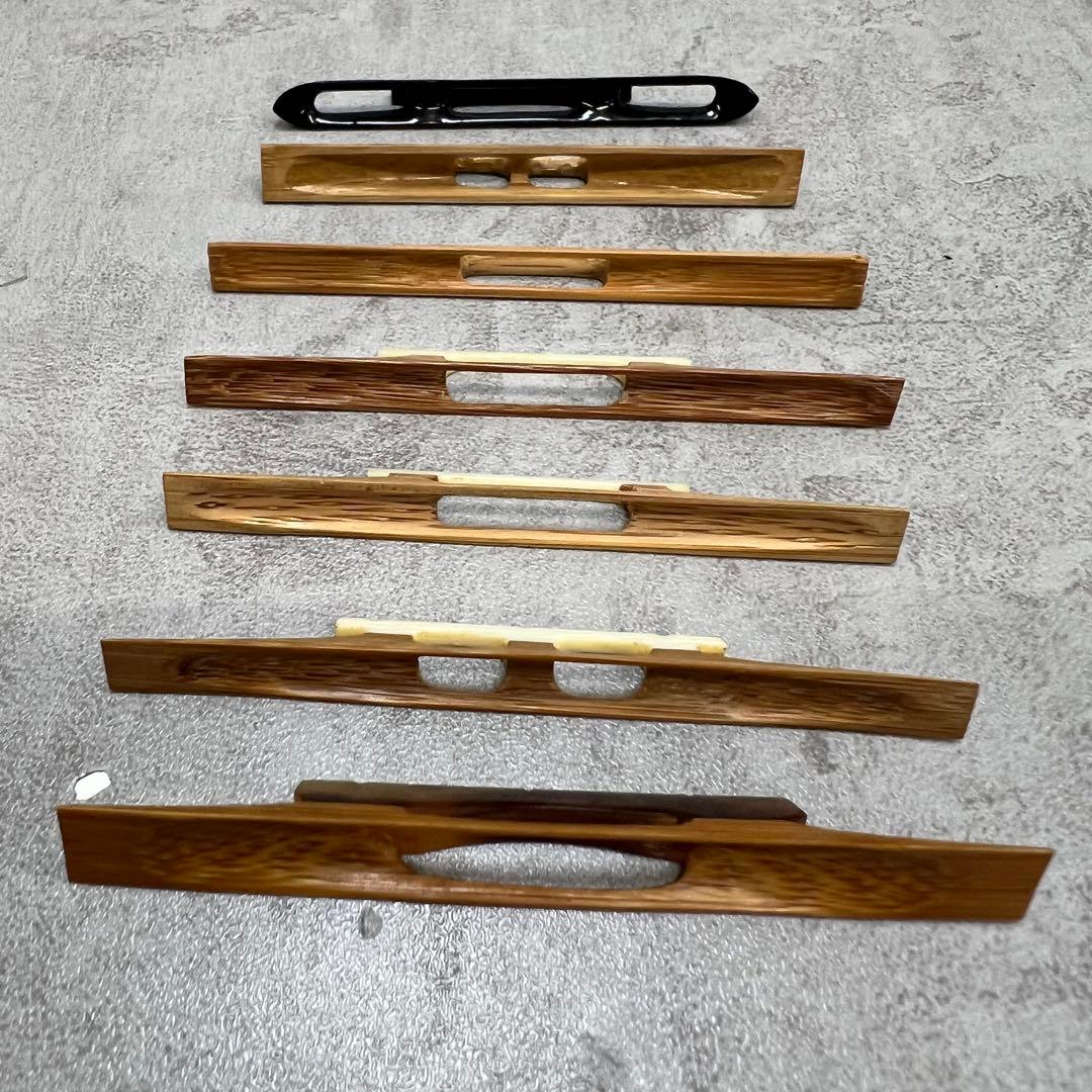 津軽三味線用 駒 7個セット 竹 べっ甲 自然素材 義太夫 和楽器 弦楽器