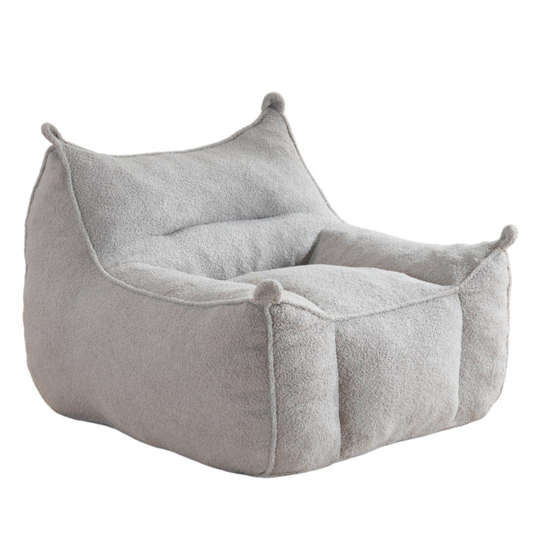 【一人掛けソファ / ライトグレー】圧縮ソファ クッションソファー ふわふわ感