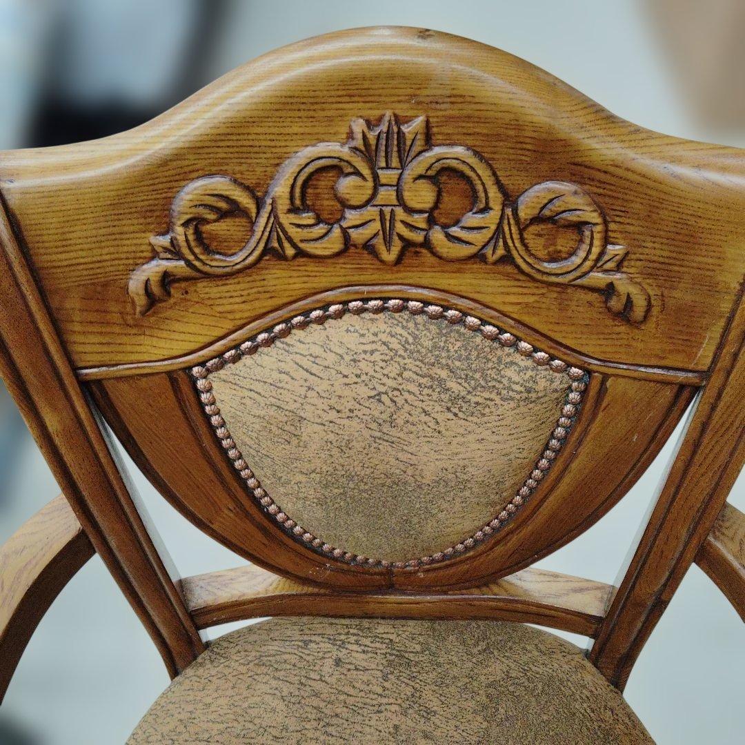 B クラシックスタイル 木製アームチェア ヴィンテージ アンティーク