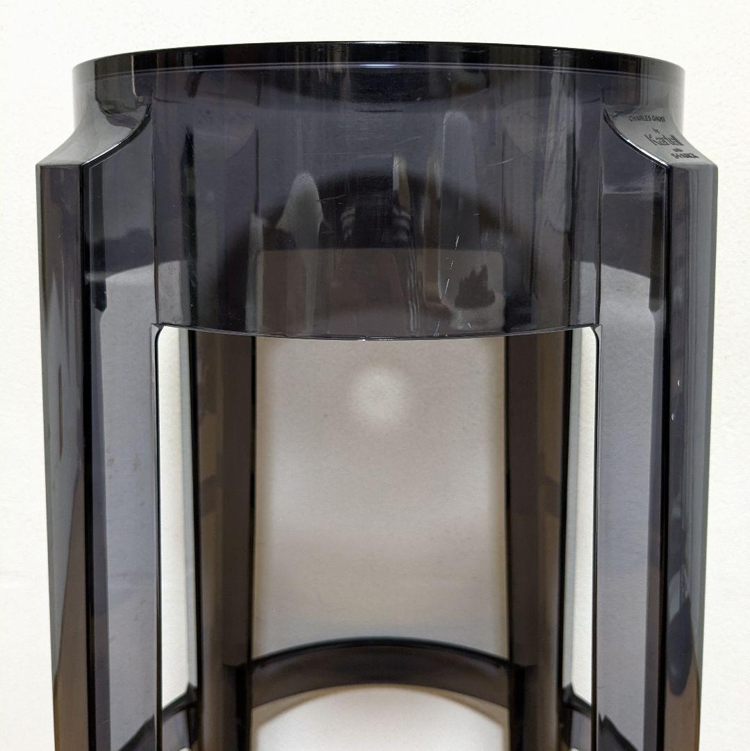美品 Kartell カルテル チャールズゴースト 65 スモーク スツール