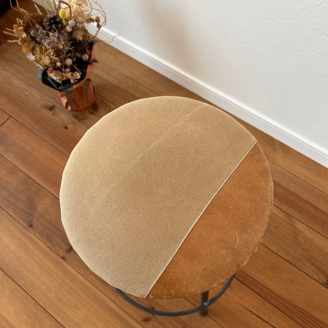 SQUARE 鉄脚ローテーションスツール　ハイタイプ