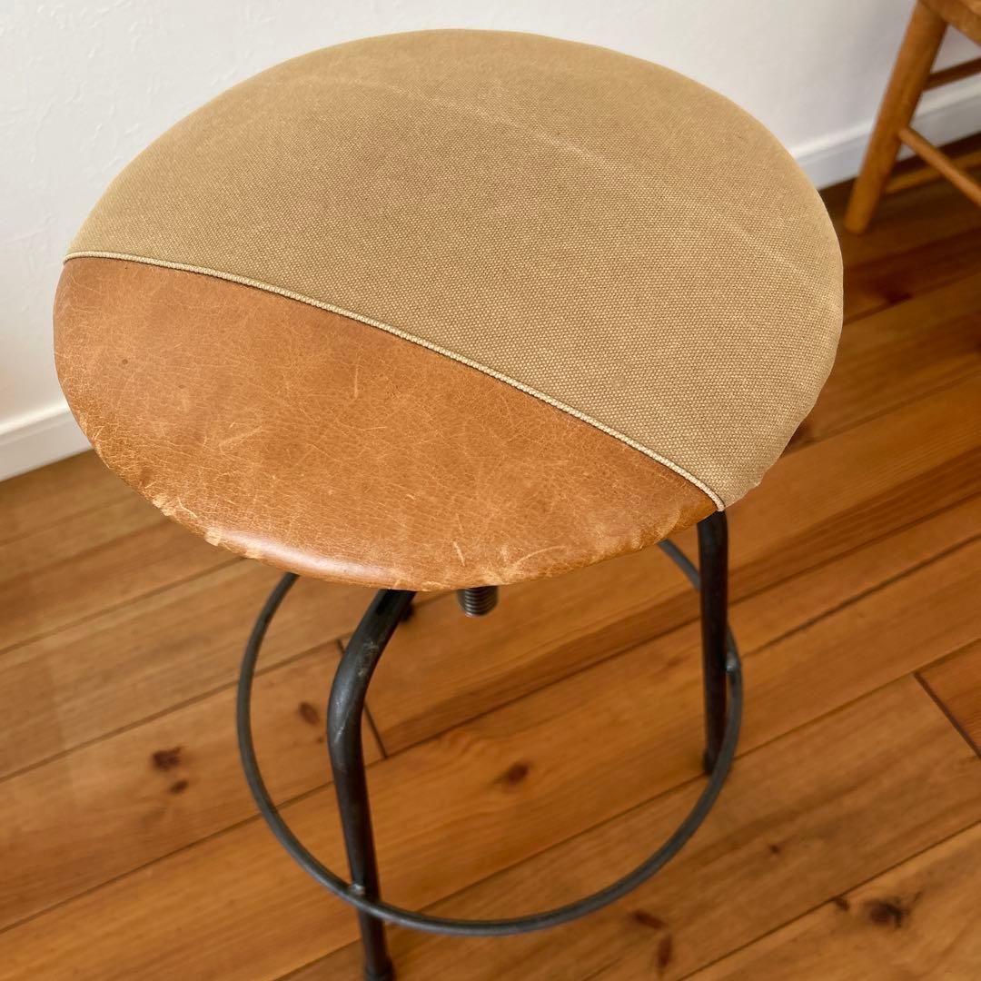 SQUARE 鉄脚ローテーションスツール　ハイタイプ