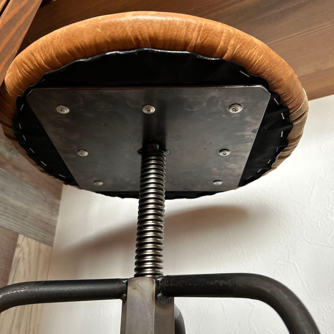 SQUARE 鉄脚ローテーションスツール　ハイタイプ