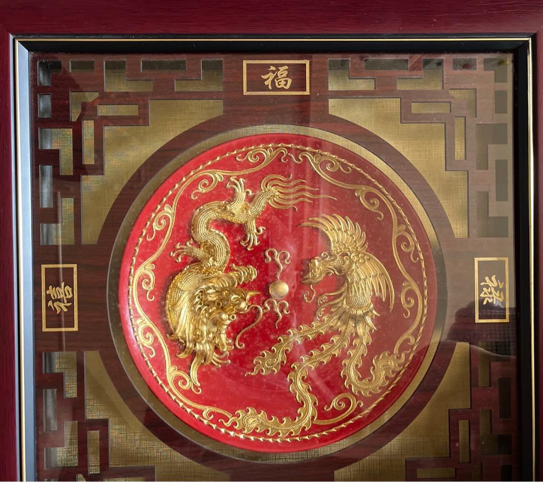 福禄壽禧、龍鳳は吉祥を呈する、吊り下げ式の絵枠
