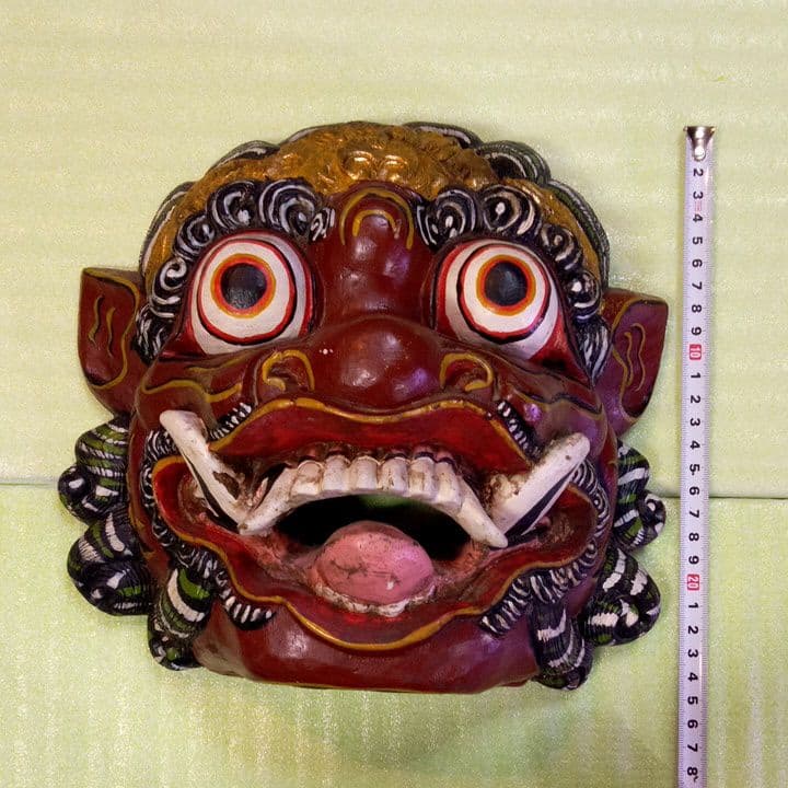 インドネシア お面 マスク 民族面 木彫り面 木製 木彫り 壁掛け 魔除け