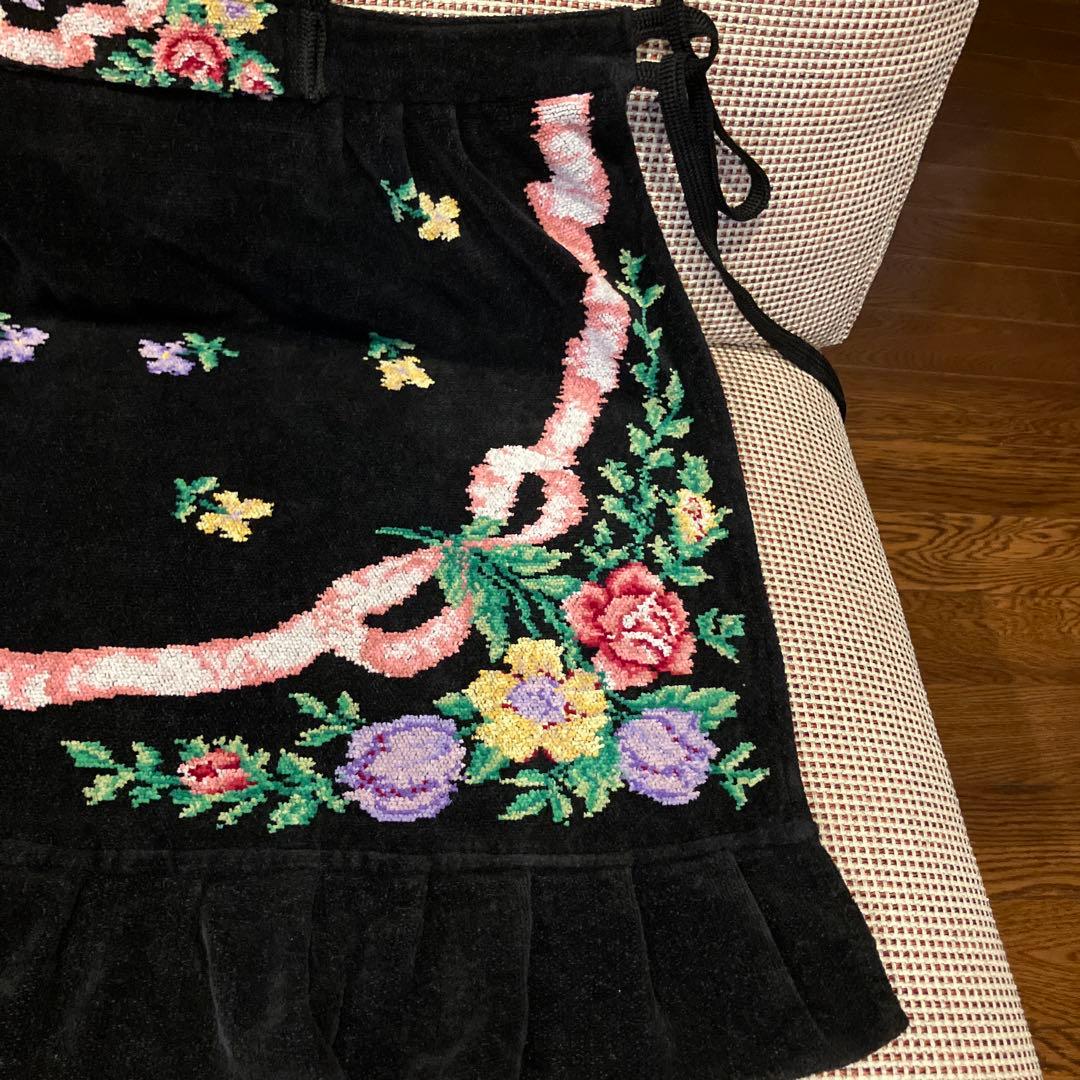 FEILER シェニール織 花柄エプロン