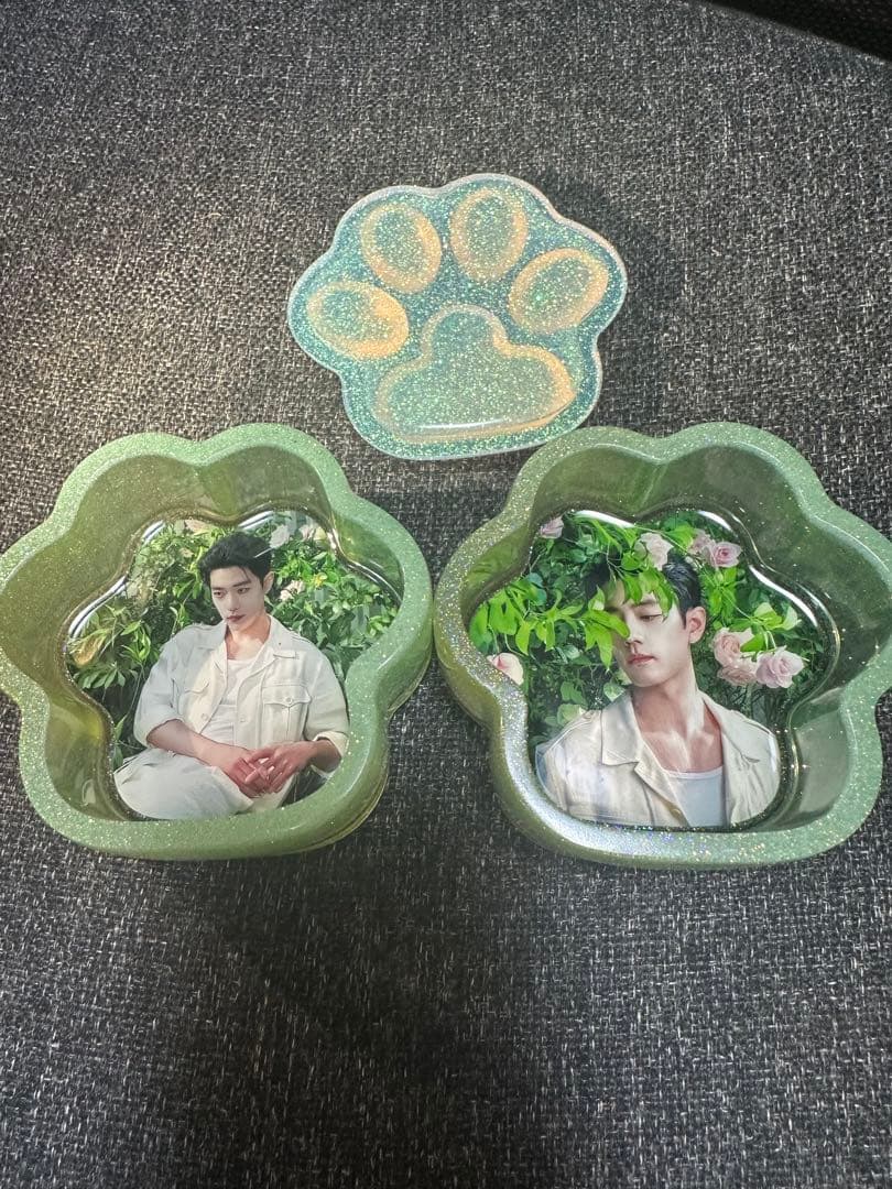 肖戦 花神 二層構造の猫の肉球レジン収納ボックス❣ - メルカリ