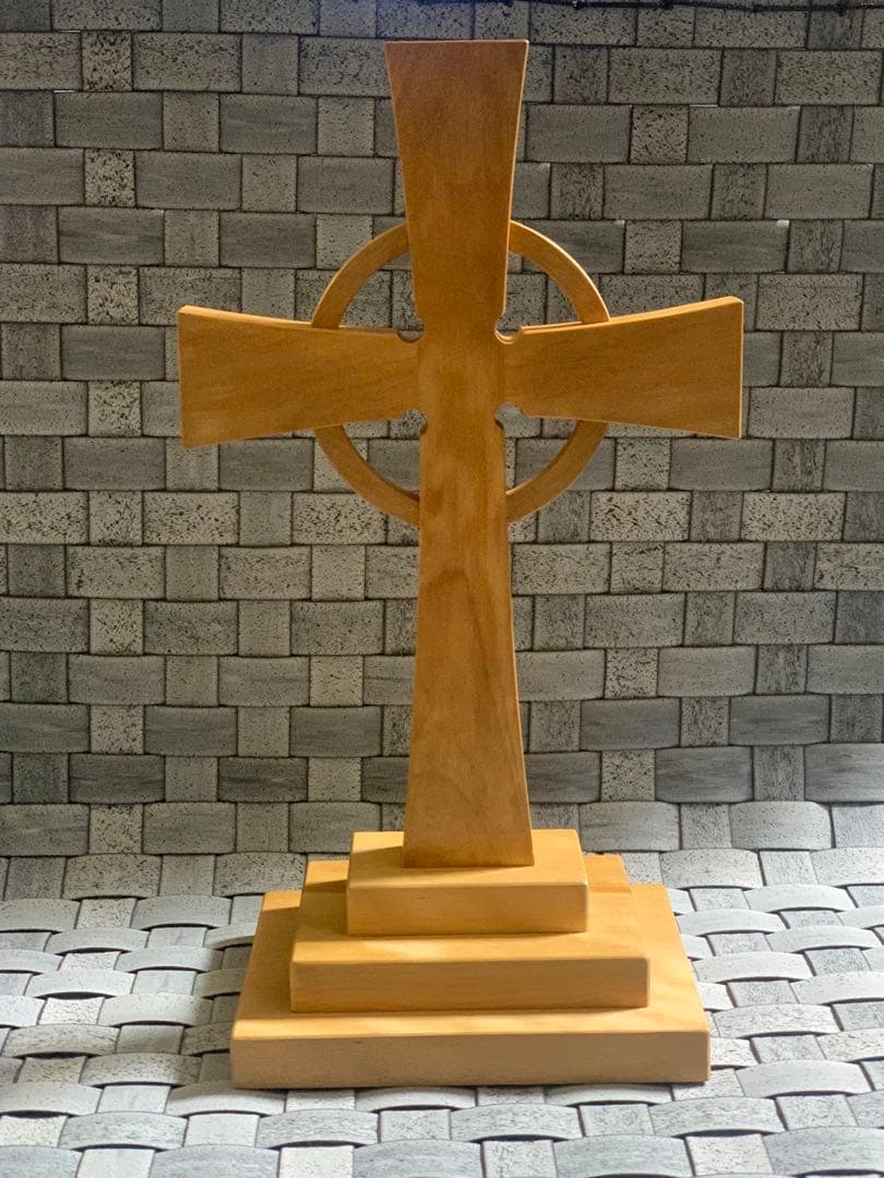 アンティーク　真鍮製クロス&三層スタンディングクロステーブル