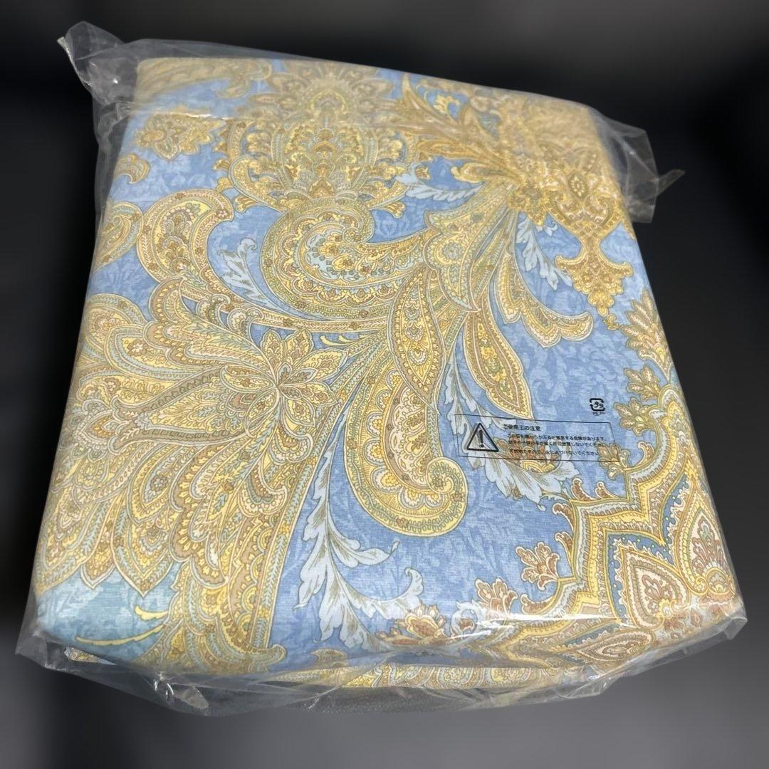 一　新品　掛けふとんカバーSL　あったか掛けふとんカバーSL　ブルー　柄あり