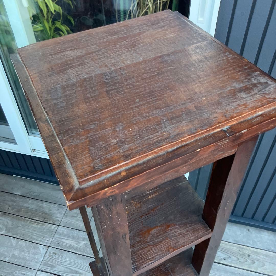 北欧レトロ 無垢材 木製シェルフ 飾り棚 ディスプレイラック カントリー 古家具