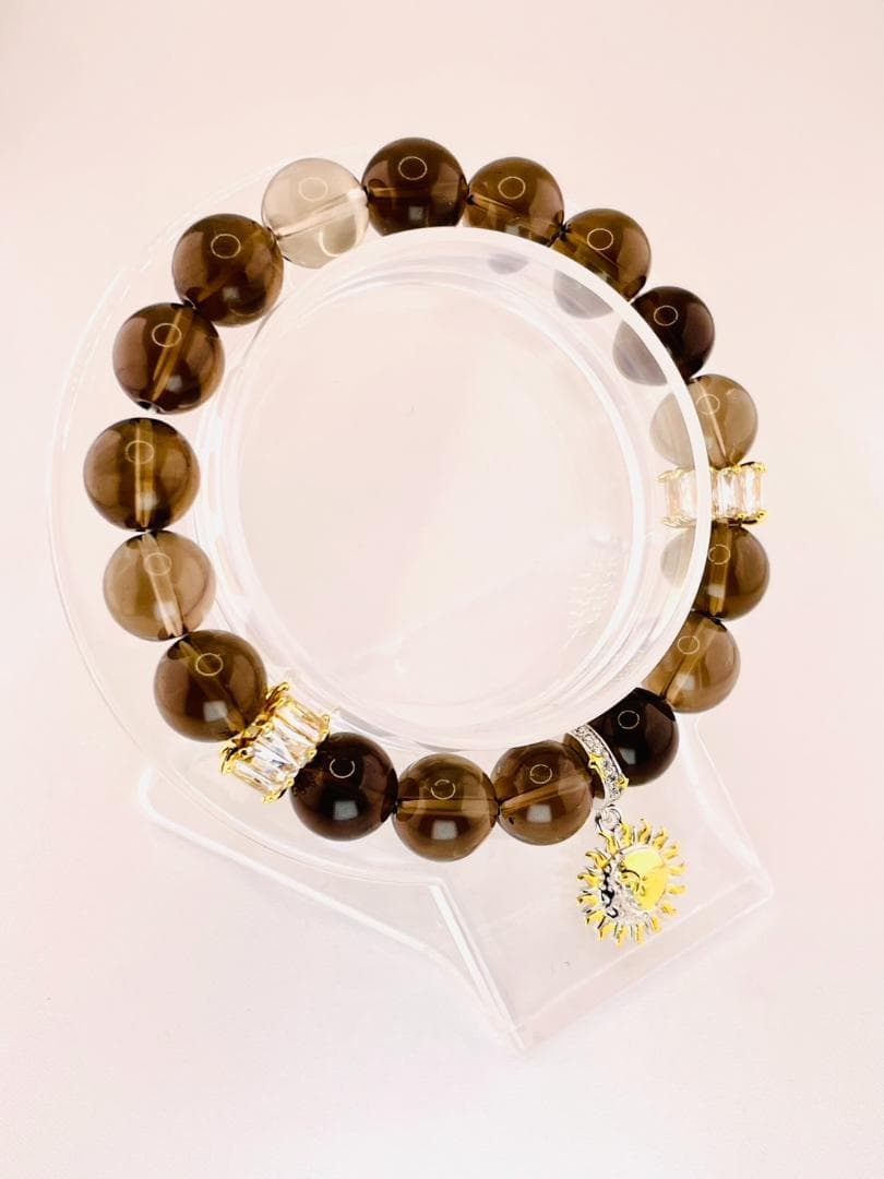 【スモーキークォーツ】内径約15cm 10.0mm ブラジル産 浄化済み