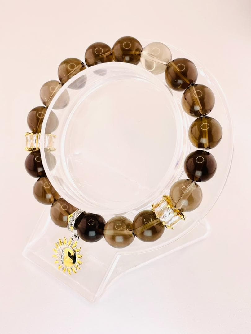 【スモーキークォーツ】内径約15cm 10.0mm ブラジル産 浄化済み