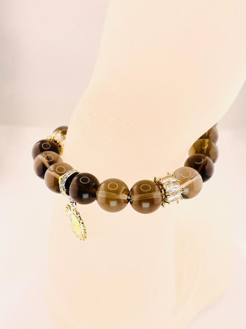 【スモーキークォーツ】内径約15cm 10.0mm ブラジル産 浄化済み