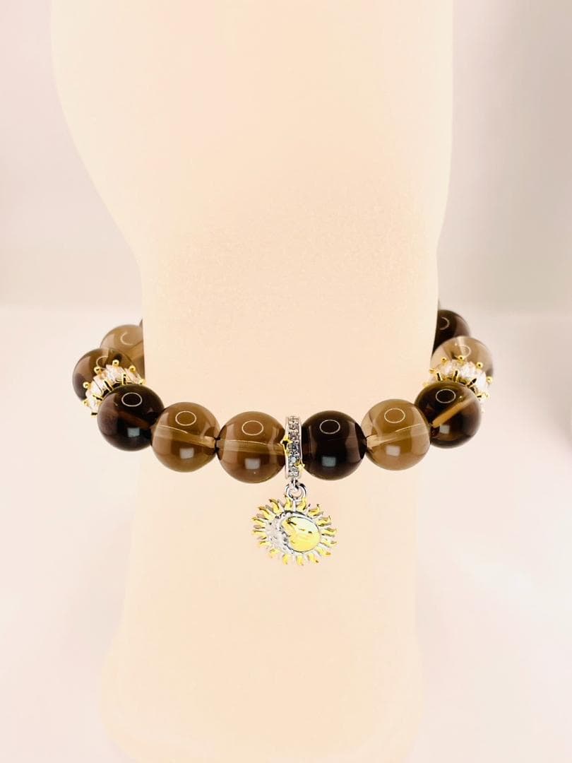 【スモーキークォーツ】内径約15cm 10.0mm ブラジル産 浄化済み