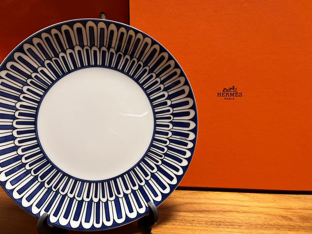 HERMES ブルーダイユール　デザートプレート2枚セット