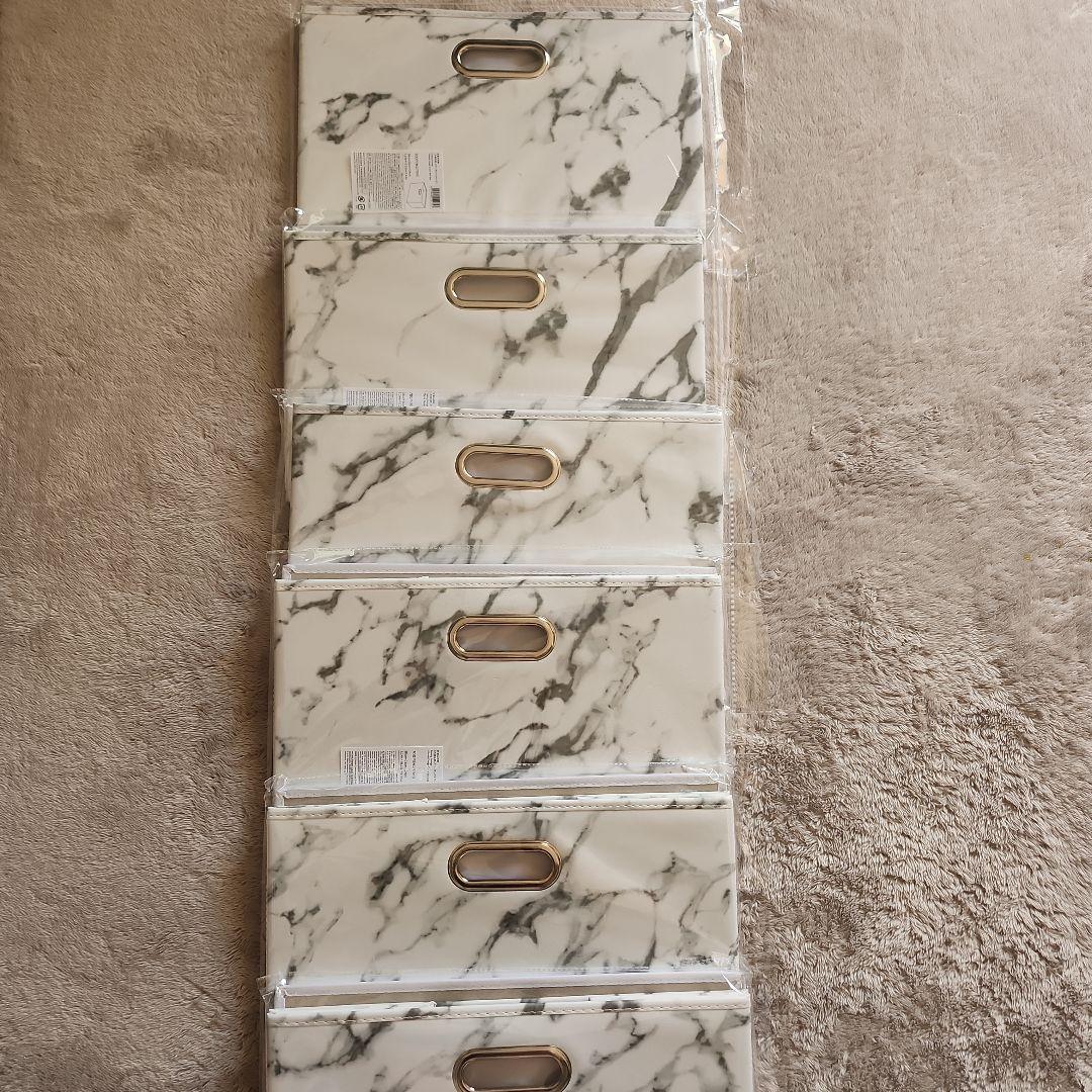 THREEPPY 大理石柄カラーボックス♪6点