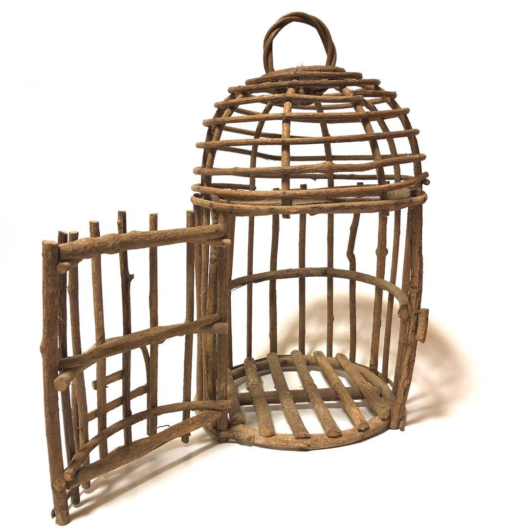 ■インテリア・オブジェ■木製　とりかご・鳥籠■木工芸・かわいい