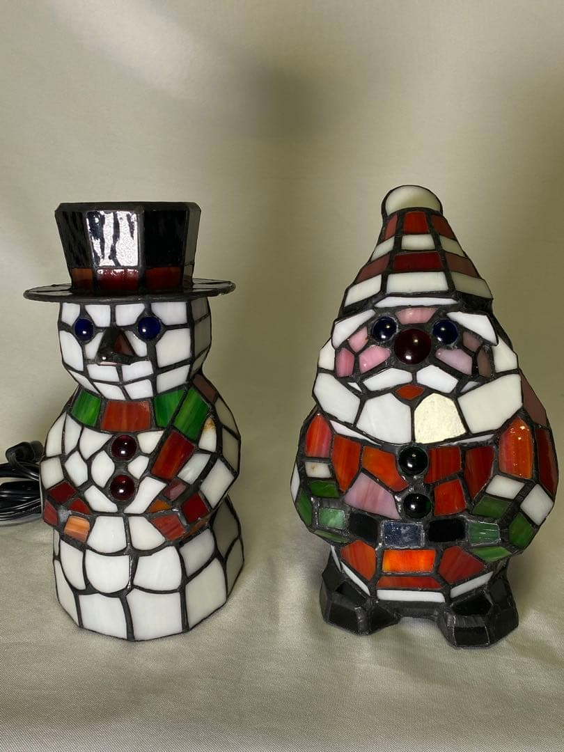 2194❣️ ティファニー　タイプ　ステンドグラス　点滅　ライト　2点セット