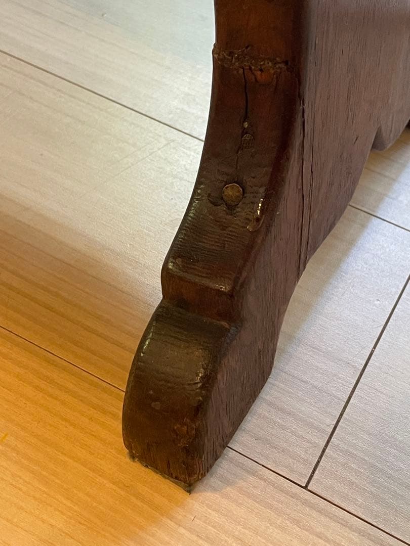 アンティーク 木製ローテーブル イギリス製 ハート脚