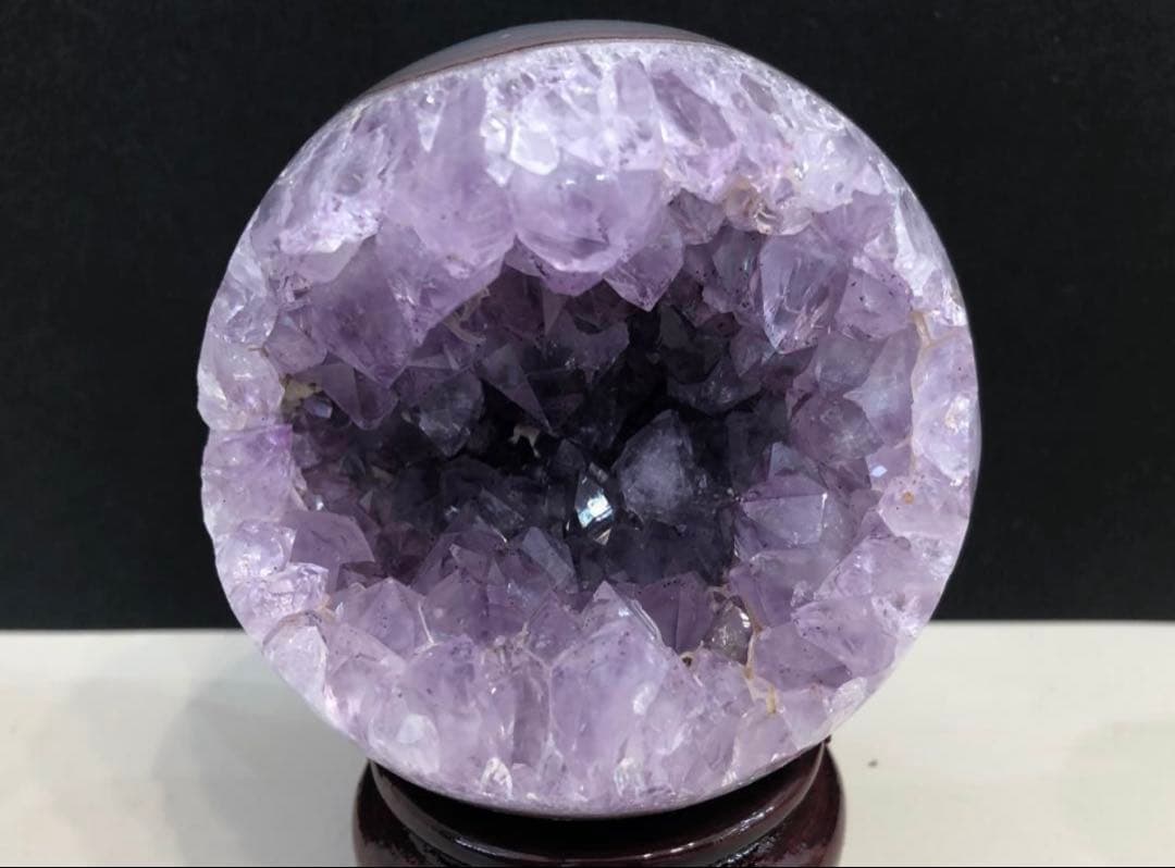 祈祷済み！アメジスト ジオード 笑口 瑪瑙 丸玉