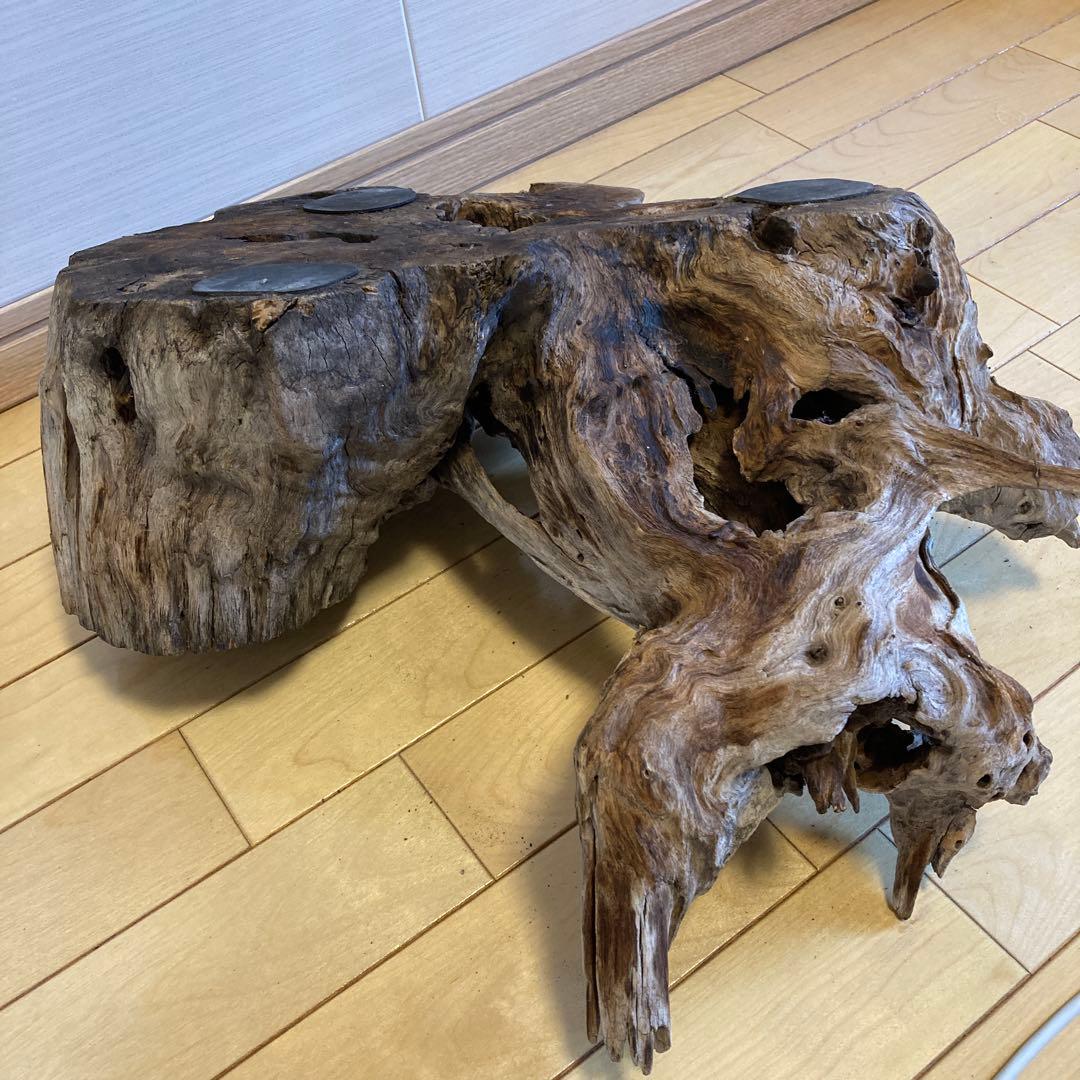 花台　木製花台　流木　古木　盆栽台　生花　天然木　多肉植物　寄植え　切り株　置物