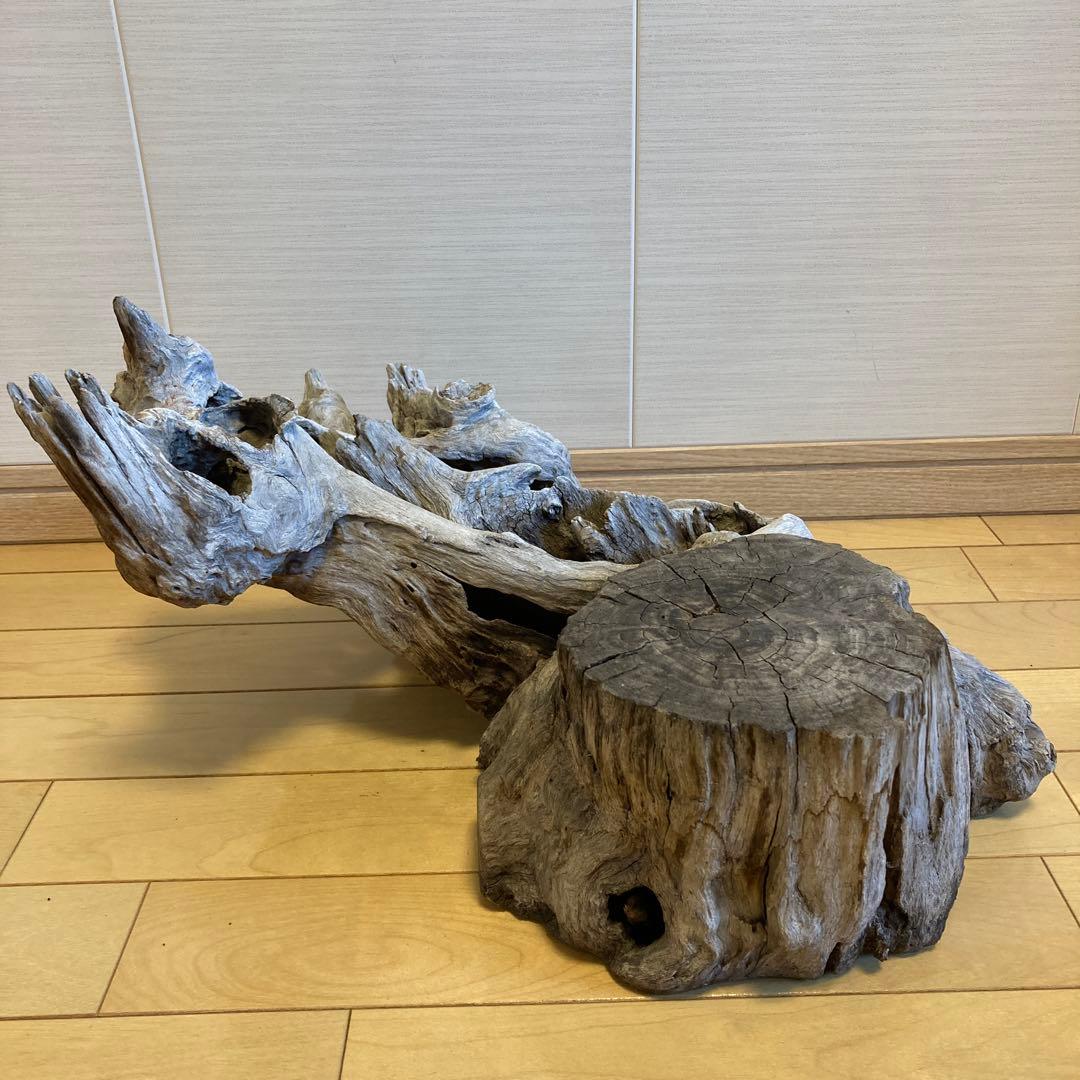 花台　木製花台　流木　古木　盆栽台　生花　天然木　多肉植物　寄植え　切り株　置物