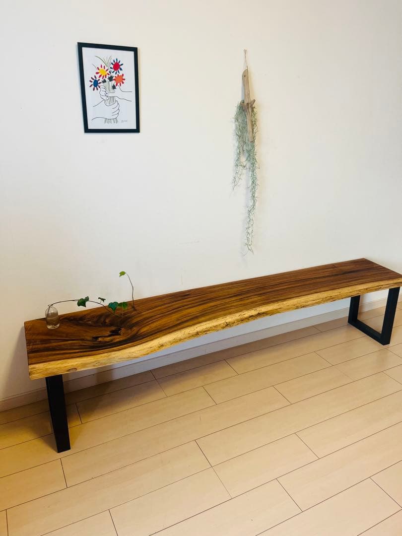 一枚板テーブル　カウンター　テレビ台　モンキーポッド　ローテーブル