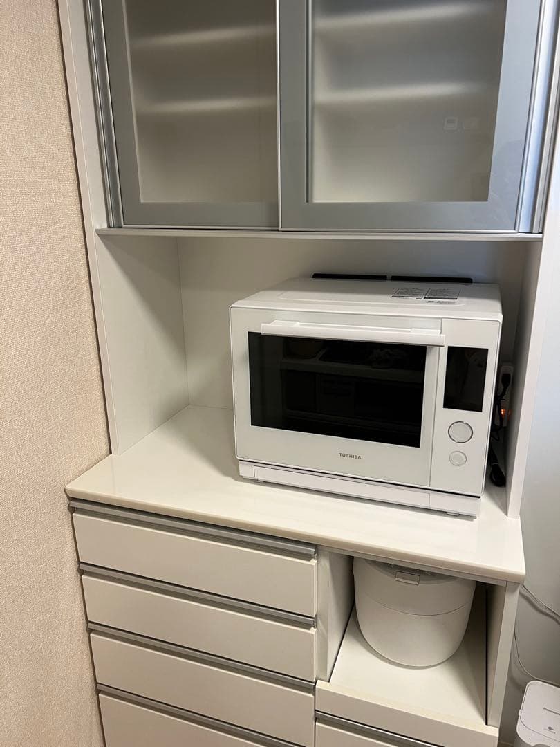 [幅90cm] キッチンボード レジューム90AG-S WH/90QH-R WH