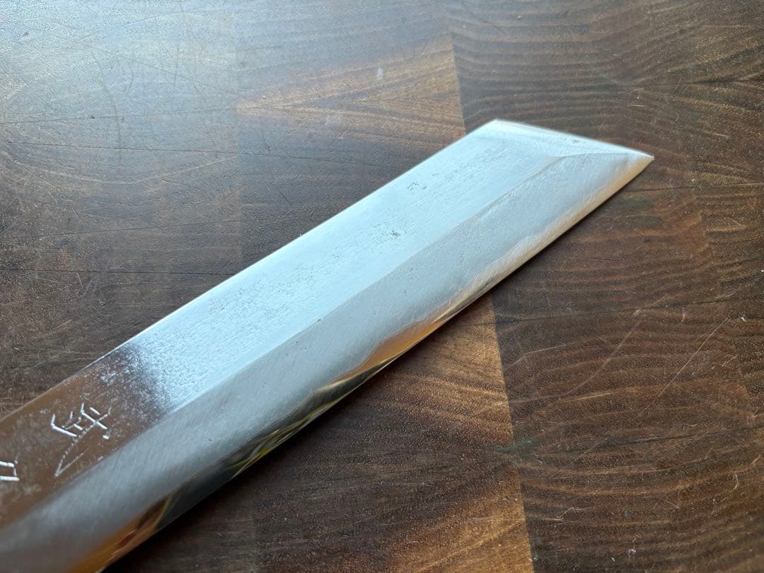 越後打刃物 武久 ケンムキ 165mm 5寸半 包丁 和包丁 白鋼 研ぎ済