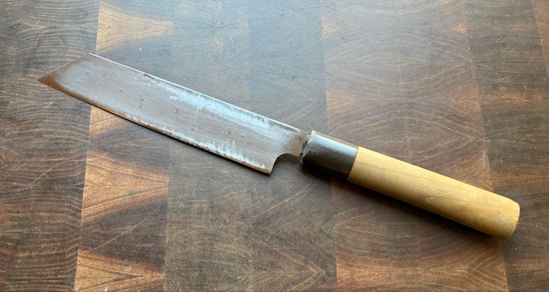 越後打刃物 武久 ケンムキ 165mm 5寸半 包丁 和包丁 白鋼 研ぎ済