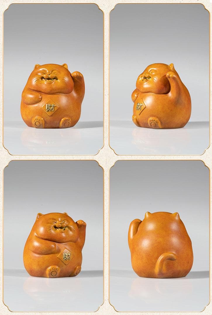 純銅開運招き猫 高級置き物 古法工芸 インテリア 卓上置物 玄関置き物プレゼント