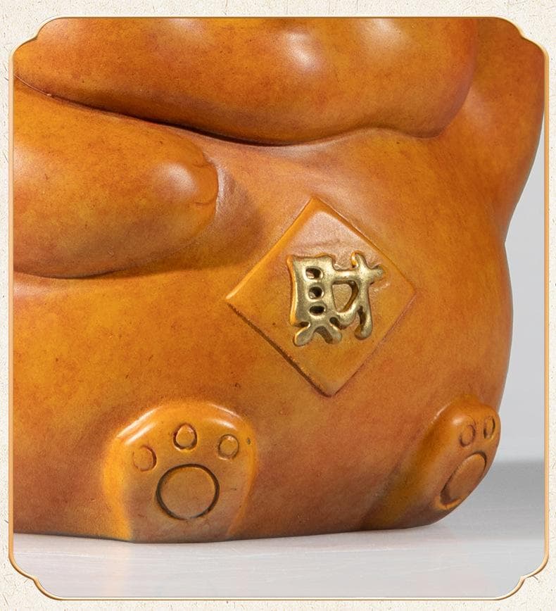 純銅開運招き猫 高級置き物 古法工芸 インテリア 卓上置物 玄関置き物プレゼント