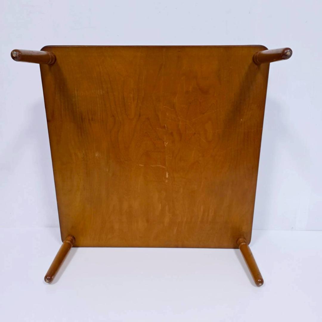 コロニアルデザイン 木製ガラステーブル コーヒーテーブル 昭和レトロ