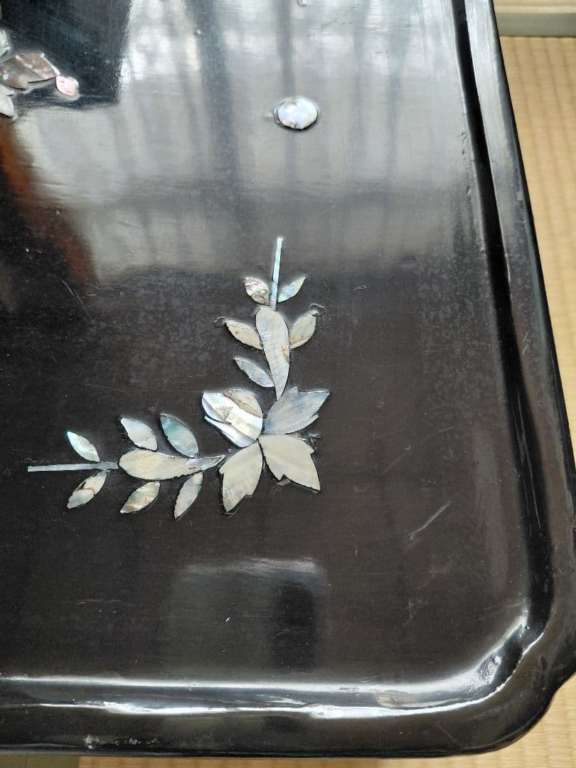 李朝　螺鈿細工　ソバン　四方膳