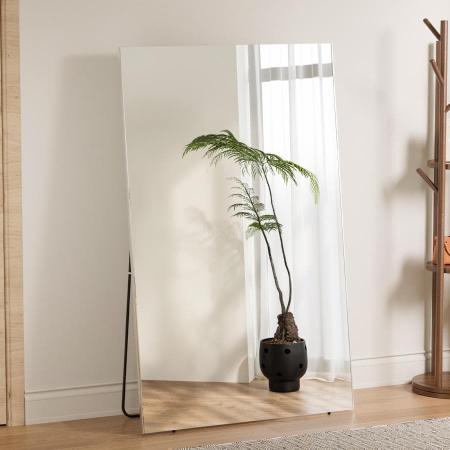 割れない鏡 フィルムミラー ダンス 160×80cm全身鏡 姿見 黒 2734