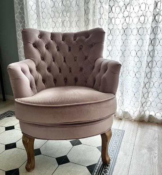 【送料込み】サラグレース風1人掛けソファ ラウンジチェア アンティーク調 猫脚