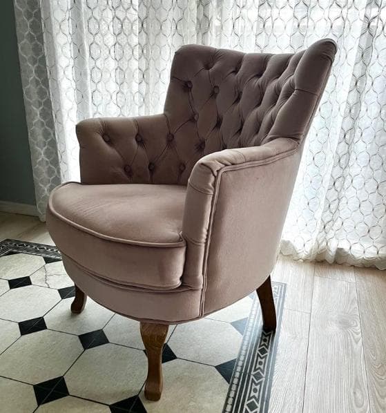 【送料込み】サラグレース風1人掛けソファ ラウンジチェア アンティーク調 猫脚