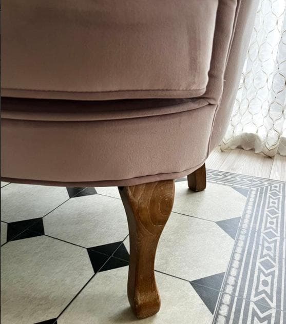 【送料込み】サラグレース風1人掛けソファ ラウンジチェア アンティーク調 猫脚