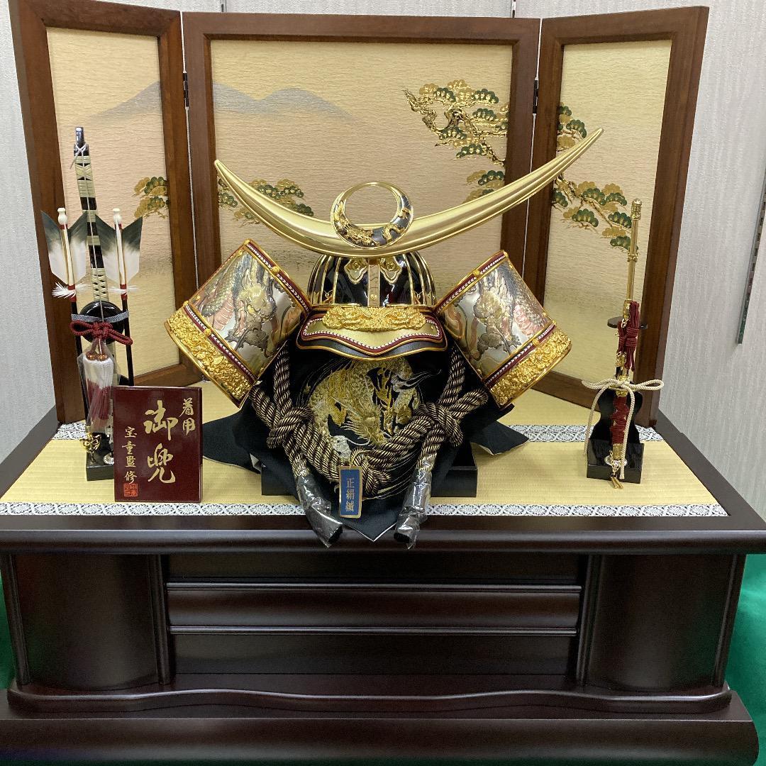 SB2 格安！五月人形屏風のみ　高さ54㎝位　五月初節句　五月兜　五月鎧兜