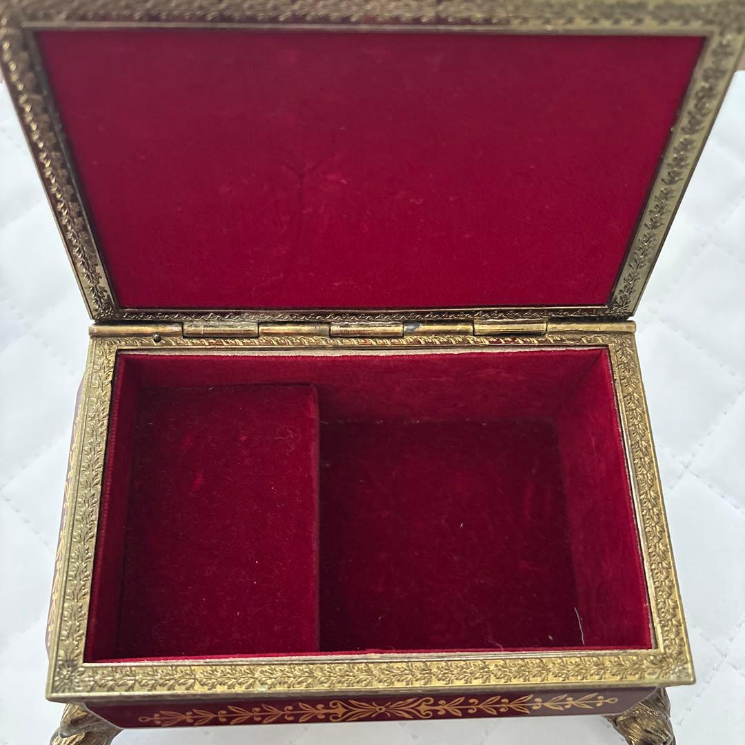 【ヴィンテージ】イタリア風 象嵌細工調 オルゴール兼小物入れ